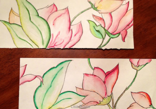 Watercolor flower templates