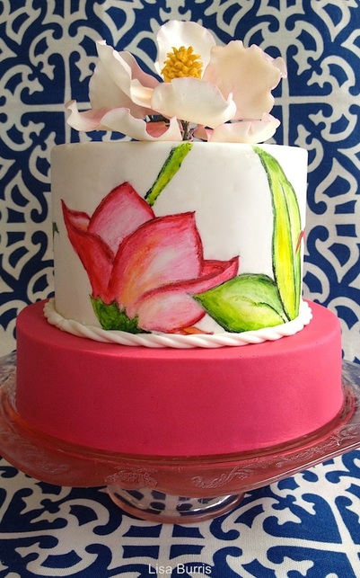 Watercolor Flower Cake